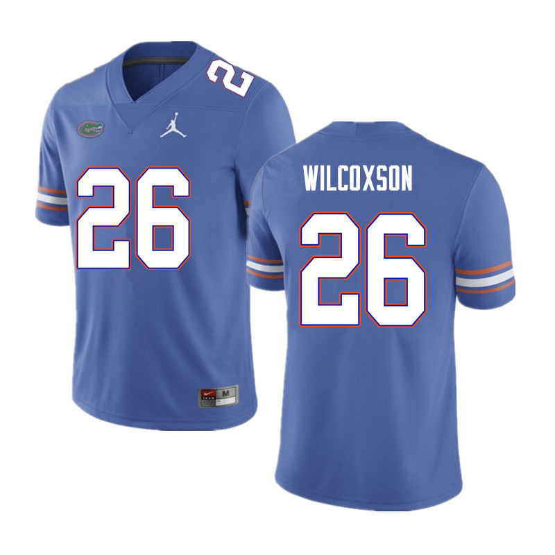 Men #26 Kamar Wilcoxson Florida Gators College Football Jerseys Sale-Blue